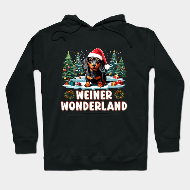 Weiner Wonderland - Funny Dog Christmas Hoodie by eighttwentythreetees